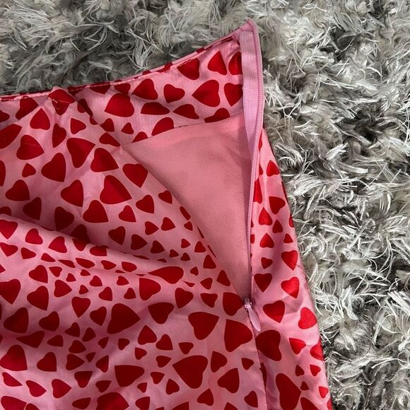 NEW Pincess Polly Zacari Love Hearts Mini Skirt Pink Size 12 - Picture 8 of 8